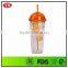 Translucent Double wall bpa free 20 oz dome lid tumbler with swirly straw