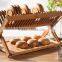 Two Layers Bamboo Dish Rack, Foldable, Compact Fold Size Dish Rack