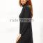 High Neck T-shirt Black Dress Long Sleeves
