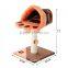 Pawhut Cat Tree Scratching Post-Beige/Light Brown
