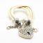 Real Leather Bracelets With Heart Lock Charm and Key Stainless Steel Wholesale