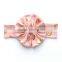 Kapu art & craft firm wholesale baby girls top big bow cute orchid headband kids elastic gold polka dots hairband