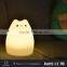 colorful silicone cat shape light dimmable led bedside lamp