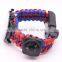 Emergency Paracord Outdoor Watch Bracelet With Fishing Kit Paracord Survival Watch