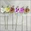 3 flower heads orchid flowers for room decor