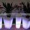 16 colors changing Remote control led light plastic flower pots, led ice bucket