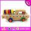 2015 Wooden screw knocking toy,Educational DIY toy screw combination,Children loading to knock the ball down the car toy W03C015