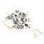 2016 New Flock Floral White Taffeta Retro Decorative Wedding Bed Table Runner Cloth