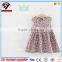 Hot sale baby handmade smocked dress cotton linen girl's dress