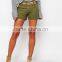 personalized wholesale women belted cargo shorts on sale