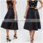 2016 Unlined design zip-back fastening lady skirt fashion midi umbrella skirt wholesale