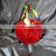 New Design Crystal Apple With Metal Leaf for Wedding Souvenir or Gift