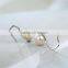 Wholesale 925 Elegant Pearl Half Hoop Silver Earring Hoop in Silver Jewelry