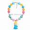 Mermaid necklace Cinderella necklace bubblegum kids chunky necklace M5060604