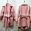 Woollen coat Supper start lovely style pink woollen coat factory price