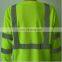 Birdeye material yellow safety reflective T-shirt with long sleeve