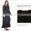 7032# Latest Burqa designs Muslim Long Sleeve Lotus Leaf Side Plus Size Women Maxi dresses XL-8XL