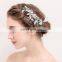 Amelie Handmade Bridal Hair Ornaments Rhinestone Leaf Clusters Lush Bridal Clip Bridal Headpieces Boho for Wedding Party