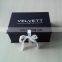 Luxury Black Fancy Paper Cardboard Gift Folding Design Boxes With White Logo For Packing Clothes