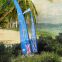 Custom digital printing colorful outdoor display big bali flag with long tail