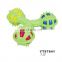 Tooth cleaning pet toy ball dogs bite soft TPR ball two squeaker