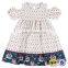 Adorable One Piece Cold Shoulder Dress Pattern Baby Girl Summer Dress Linen Kids Clothing