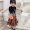 Girls suit vest bottoming shirt plus polka dot skirt two-piece 20 summer new children's wear on behalf of