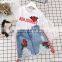 2PCS Infant Kids Baby Girls Clothes Flowers T-shirt +Denim Skirts Outfits Set