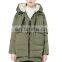 Women classic long sleeve with hoodie zip up with pockets puff jacket