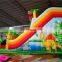 Outdoor Children Amusement Park Forest And Dinosaur Theme Inflatable Bouncer With Slide