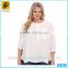 Plus size fashionable ladies blouse hot sale 100% cotton blouse for women