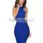 2016 hot selling new style sexy hollow out sleeveless backless bodycon bandage dress