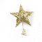 Five-pointed star iron ornaments tree top star sequins vertical five-pointed star Christmas decoration supplies