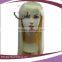 cheap orange color straight synthetic hair party wigs with neat bang