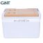 Gint eco friendly Food grade  with wooden lid 11L pu foam  cooler box wholesale OEM insulated outdoor cooler box