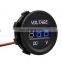 Waterproof Led Digital Display Voltmeter Voltage Meter Round Panel Car Boat Dc 12v 24v DS4010, Voltmeter Measure Voltage 5-40V
