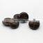 Football shape plastic painting fake brown sewing loop faux imitation leather shank button
