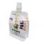 Plastic Packaging iridescent Stand Up iridescent makeup juice tea food grade beverage Liquid Soap Spout Pouch Bag