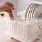 Wholesale kitchen dish sink caddy drainer dishwasher plate storage holders racks cutlery basket plastic storage drain baskets