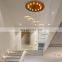 Modern LED Pendant Light Nordic Ceiling Hanging Lamp For Living Room Villa Hollow Staircase Lotus Leaf Chandelier