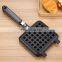 Deep Fill Mini Stove Top Iron Waffle Maker Non-stick Cast Aluminum Waffle Pan Machine