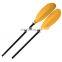 Unisex Yellow Inflatable Paddle Aluminum Double-head Pole Double-section Oar Paddle