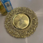 Factory Wholesale Modern Elegant Non Disposable 14.5 Inch Gold Plastic Charger Plates For Wedding Party