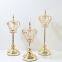 Wholesale Wedding Crystal Glass Candlesticks Metal Gold Silver Crown Candle Holder For Wedding Decoration