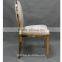Hotel high round back chair with fabric classical stainless steel chair HM-S77