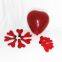 Decoración para bodas, Día de San Valentín, Día de la Madre y banquetes. Globo doble de 12 pulgadas en forma de corazón, globo de látex de color granada rojo.