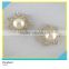 Pearl Charms Sew on Bling Glass Crystal Flower 17mm Diameter Dress Decoration