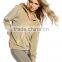 Autumn Fashion Long Sleeve Blank Gray Women Pullover Hoodies
