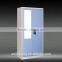 High quality double swing door steel wardrobe with mirror