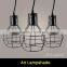 2015 Vintage Pendant Lamp Light Black Metal Iron Lampshade Lamp Cover E27 220V Loft Coffee Bar Restaurant Kitchen Lights